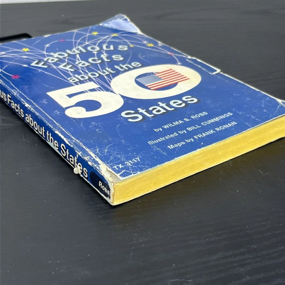 Fabulous Facts About Fifty States 1976‎ Vintage Book Rough Condition USA